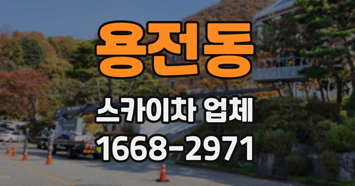 용전동 스카이차 업체