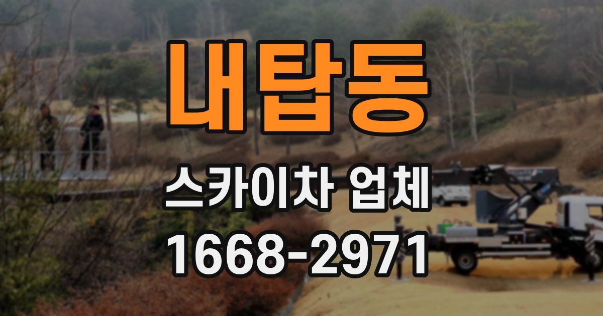 내탑동 스카이차 업체