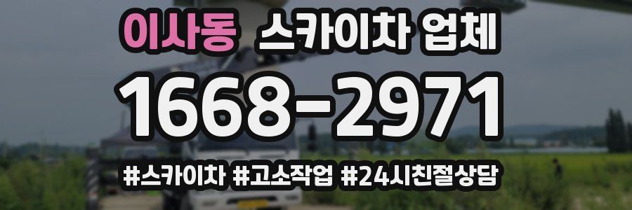 이사동 스카이차 업체