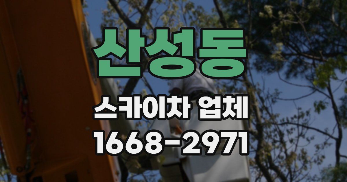 산성동 스카이차 업체