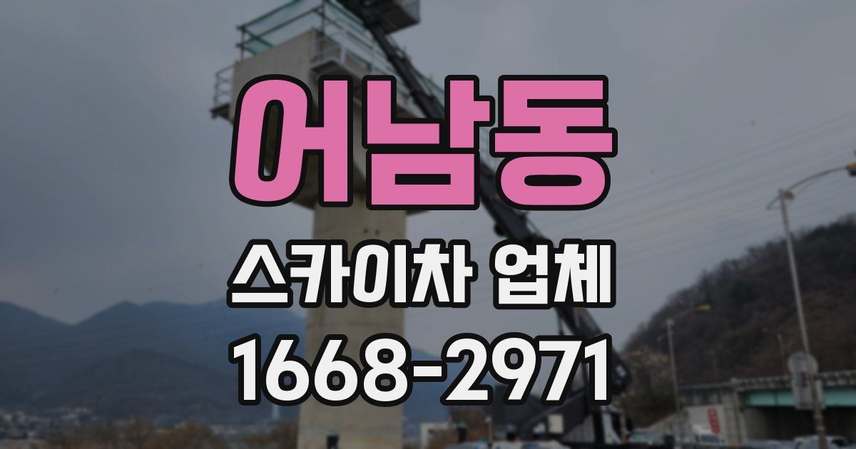 어남동 스카이차 업체