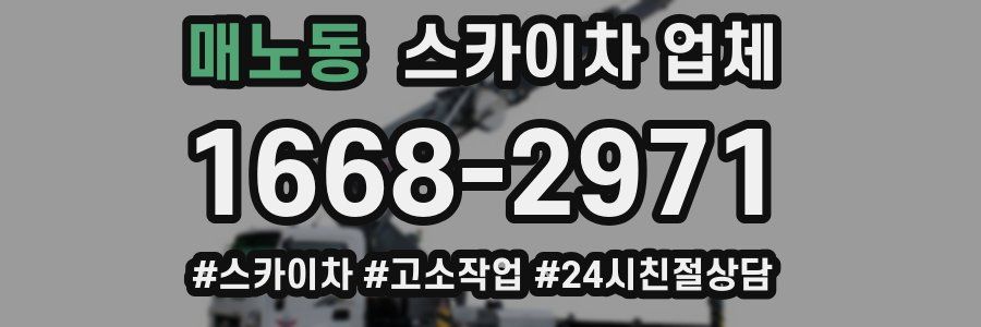 매노동 스카이차 업체
