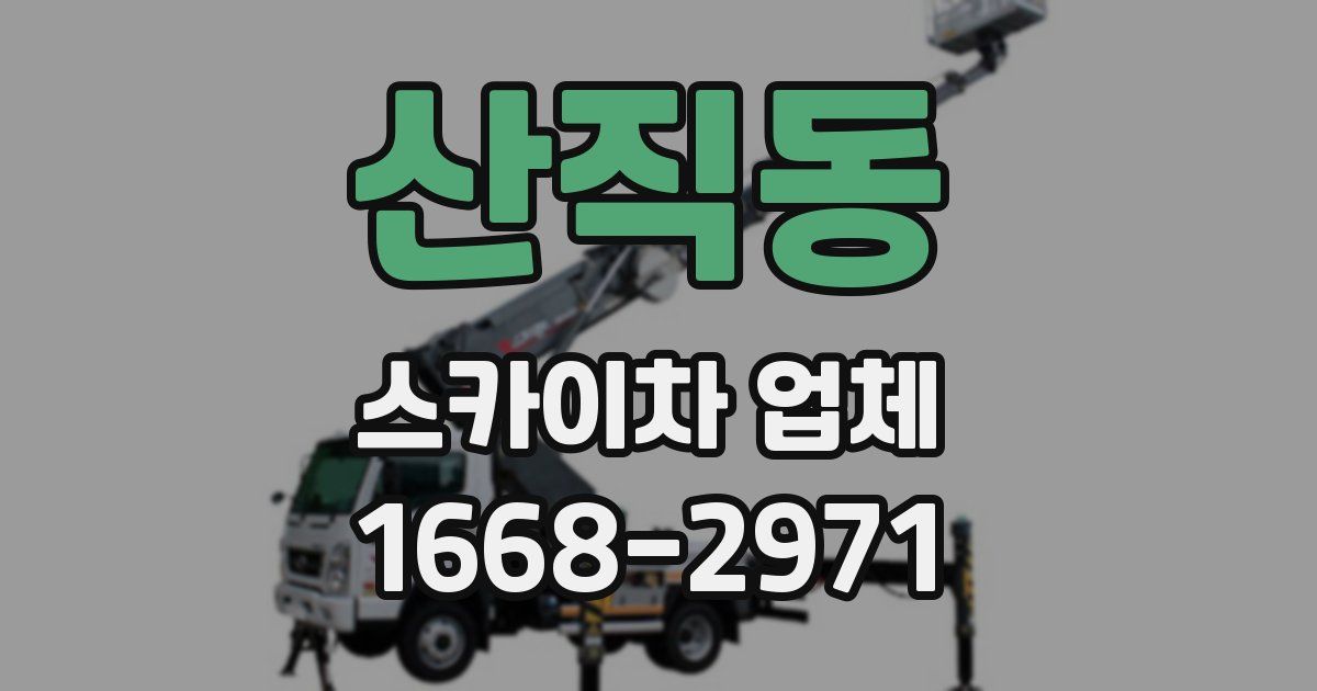 산직동 스카이차 업체