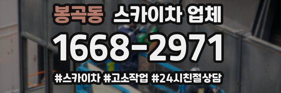 봉곡동 스카이차 업체