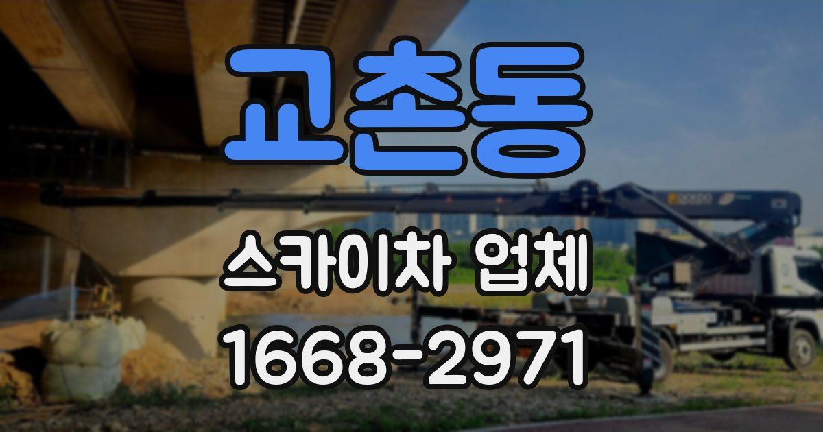 교촌동 스카이차 업체