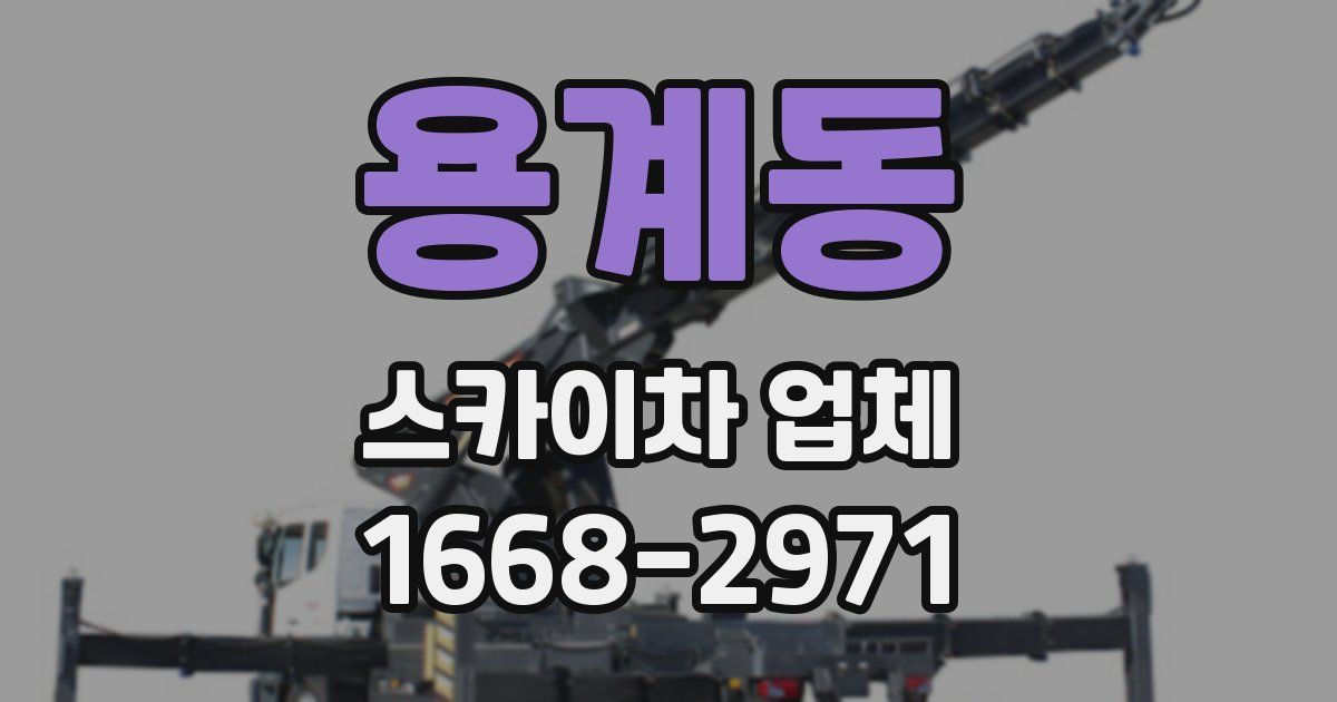 용계동 스카이차 업체