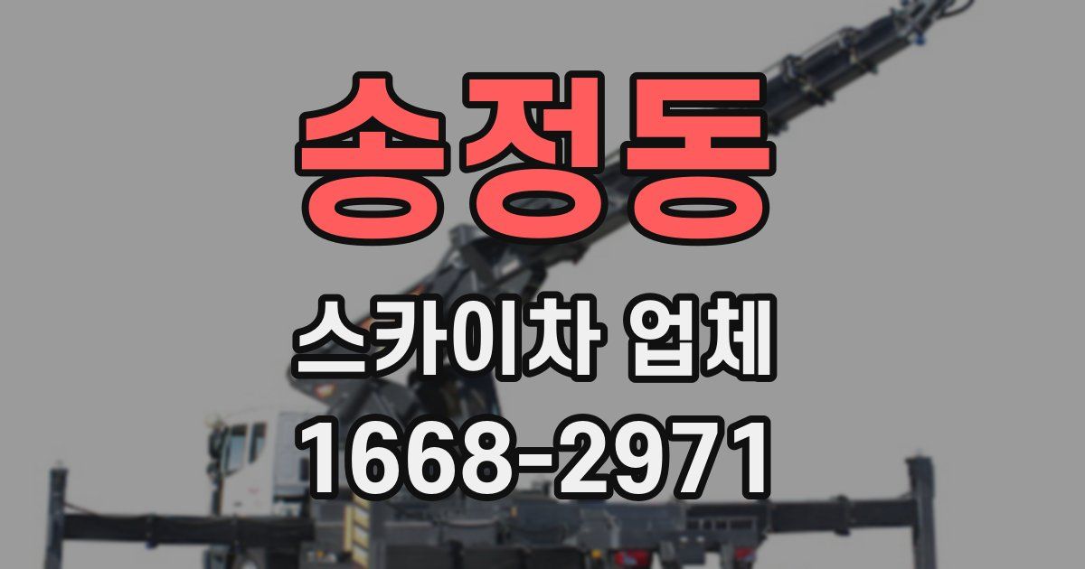 송정동 스카이차 업체