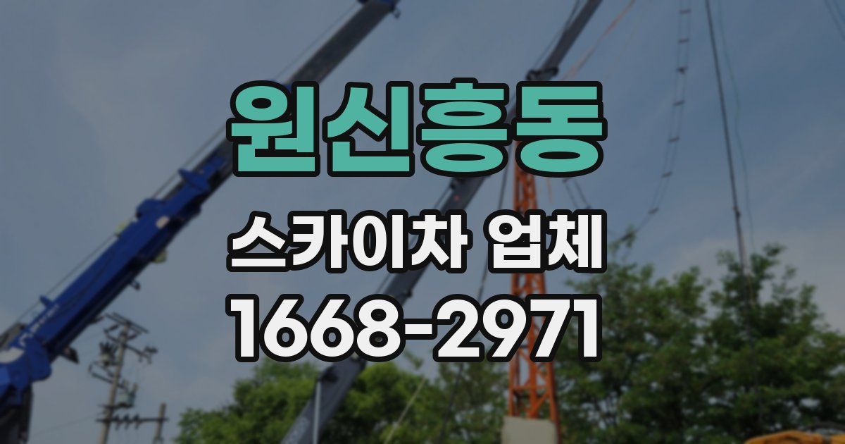 원신흥동 스카이차 업체