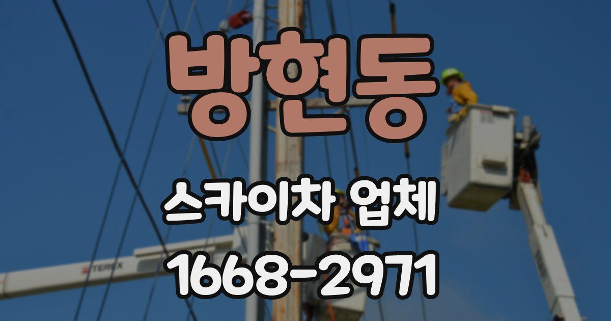 방현동 스카이차 업체