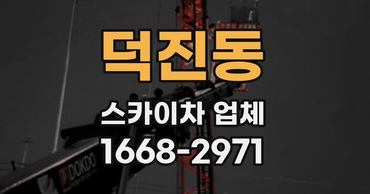 덕진동 스카이차 업체