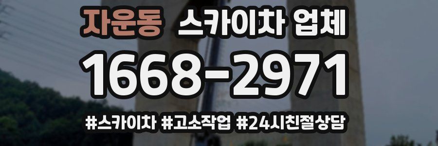 자운동 스카이차 업체