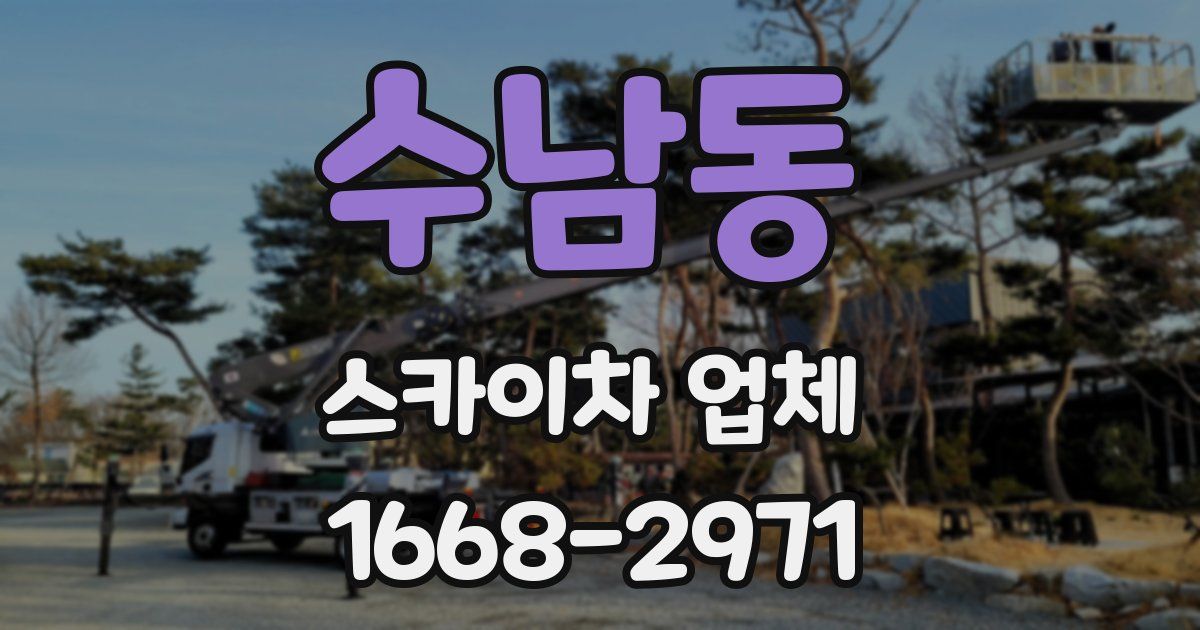 수남동 스카이차 업체