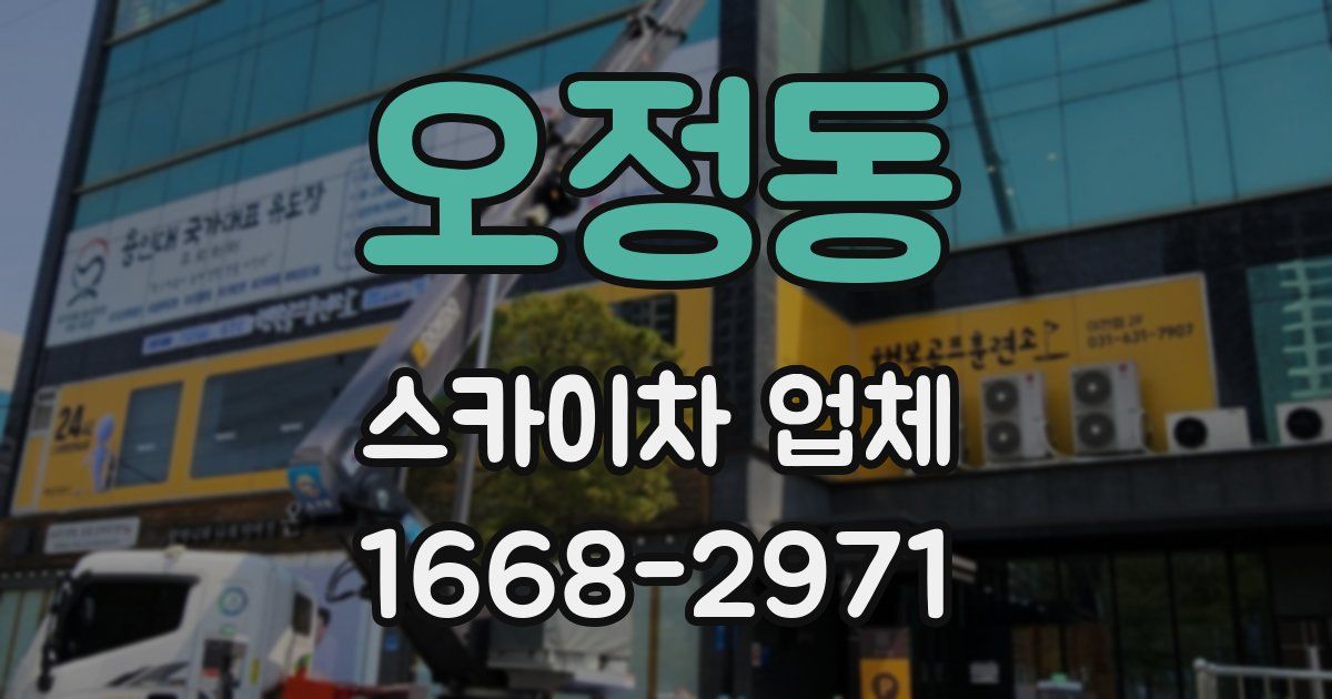 오정동 스카이차 업체