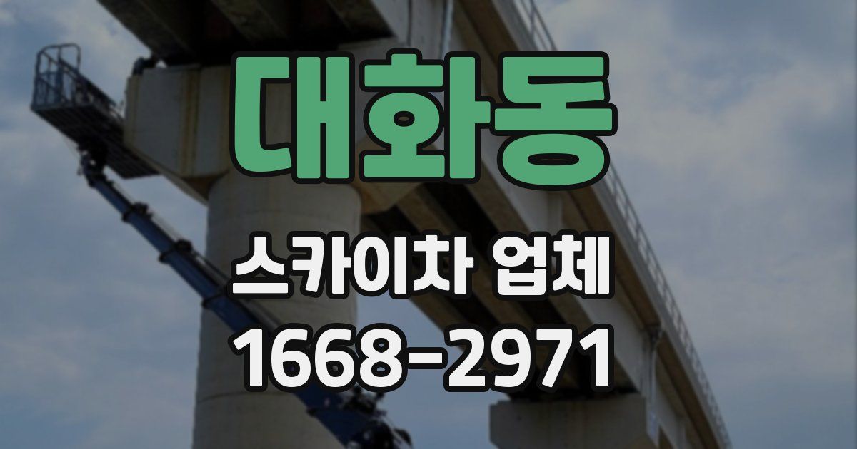 대화동 스카이차 업체