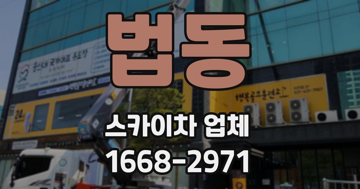 법동 스카이차 업체