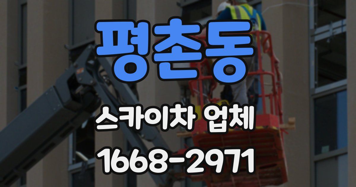평촌동 스카이차 업체