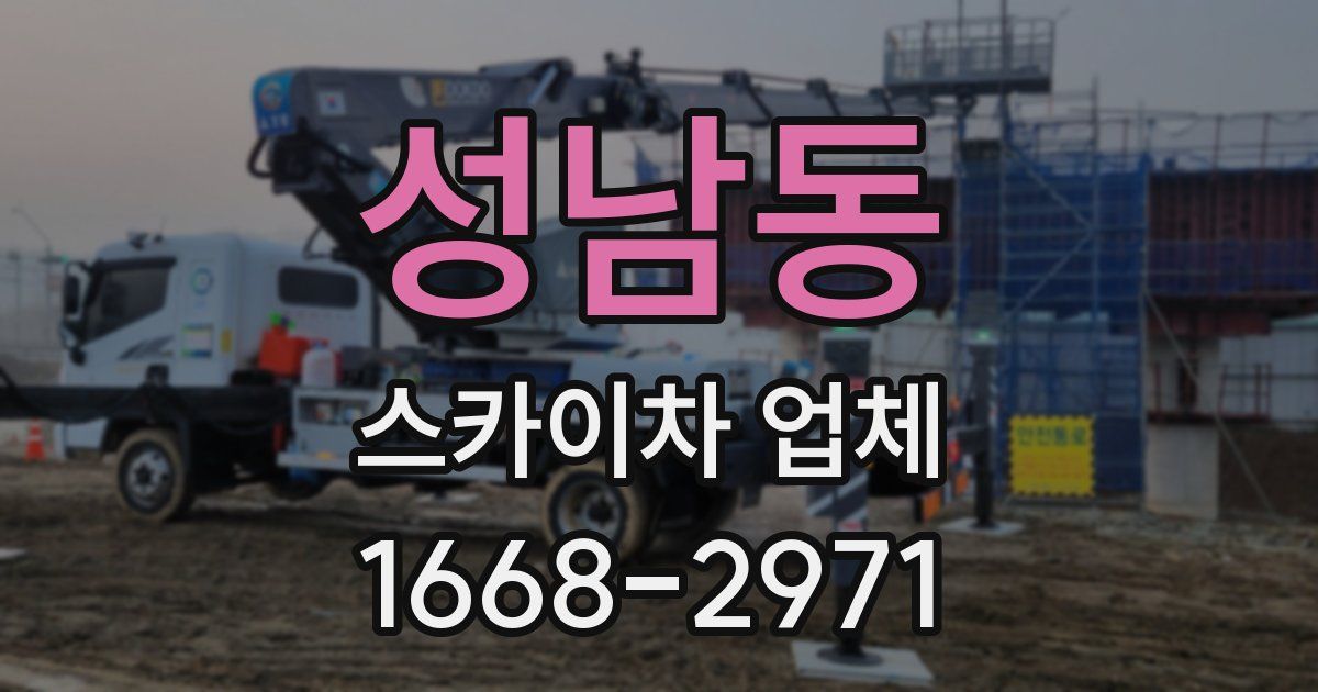 성남동 스카이차 업체