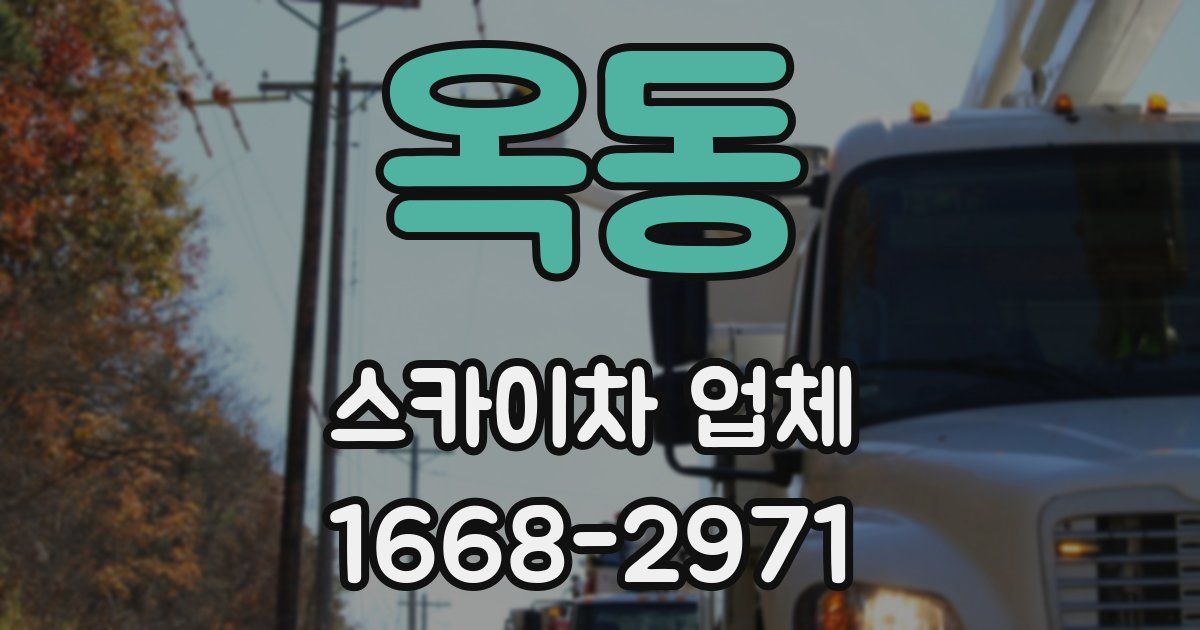 옥동 스카이차 업체