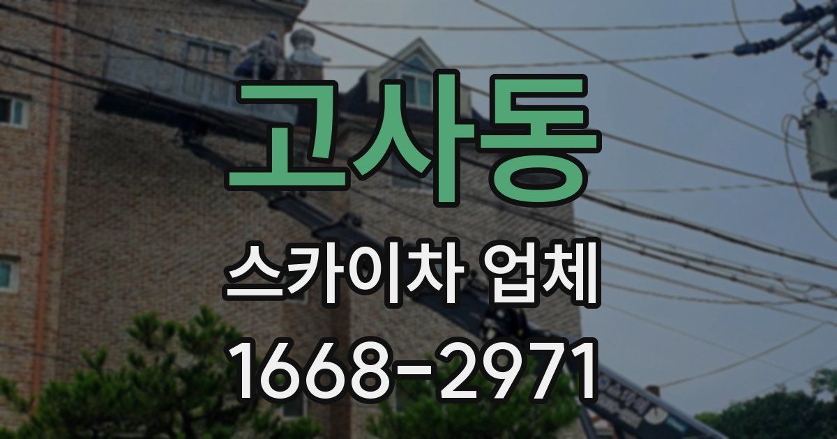 고사동 스카이차 업체
