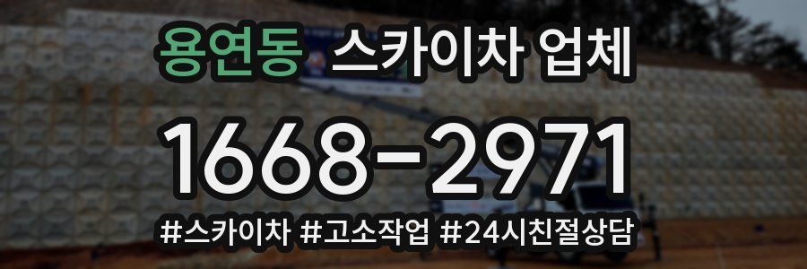 용연동 스카이차 업체