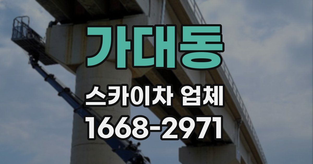 가대동 스카이차 업체