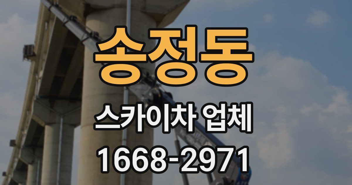 송정동 스카이차 업체