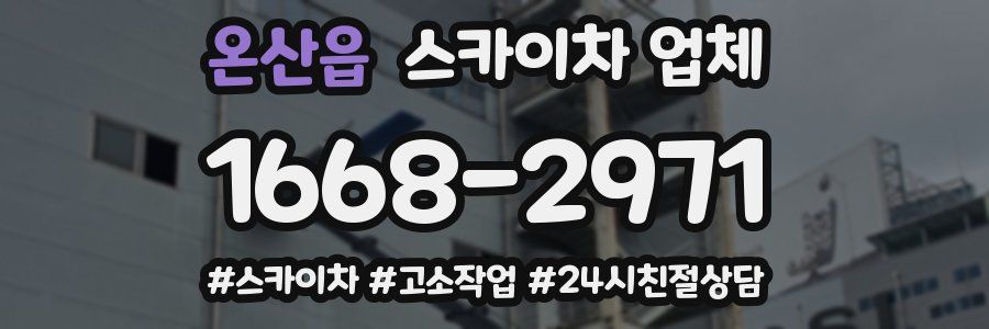 온산읍 스카이차 업체