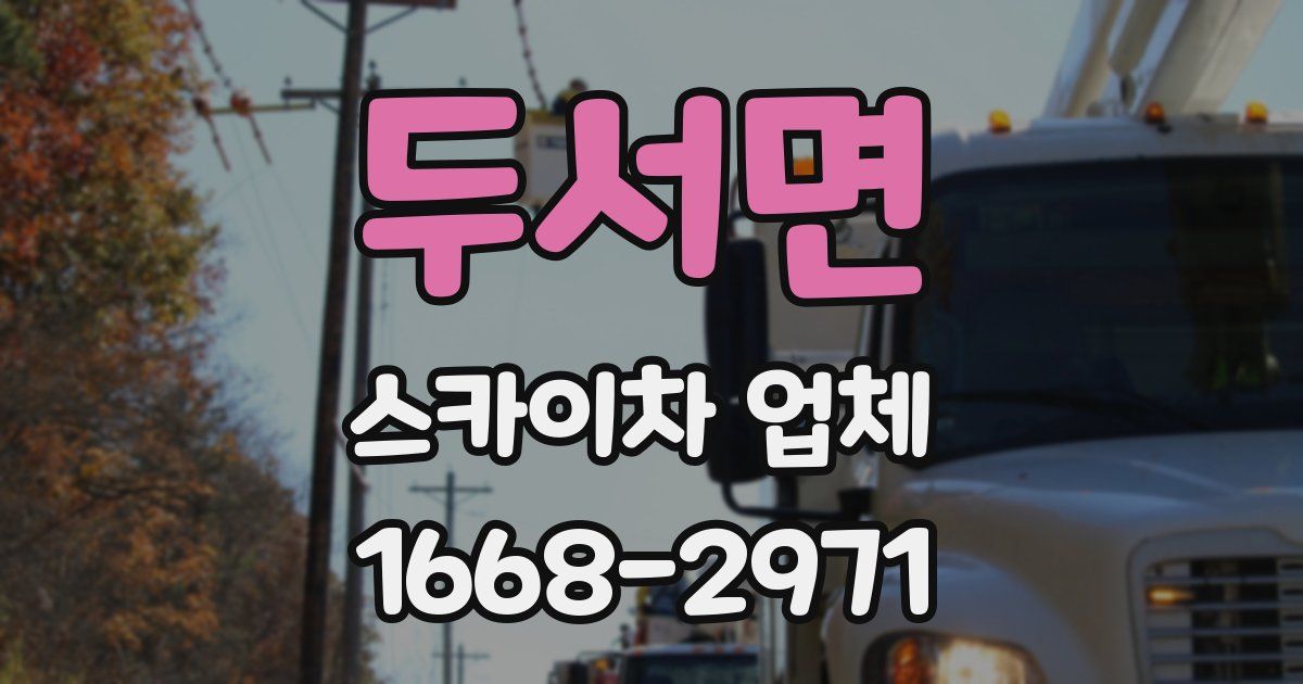 두서면 스카이차 업체