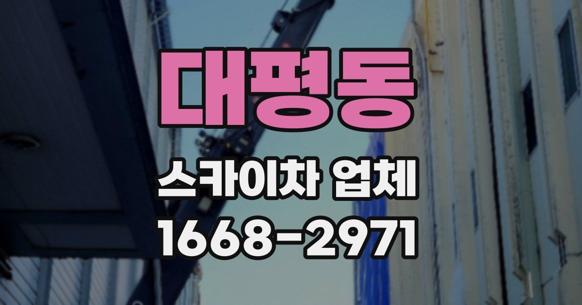 대평동 스카이차 업체
