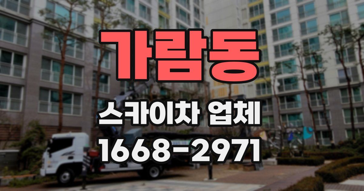 가람동 스카이차 업체