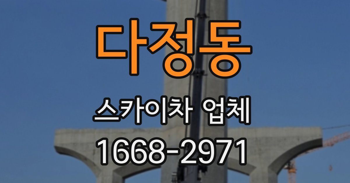 다정동 스카이차 업체