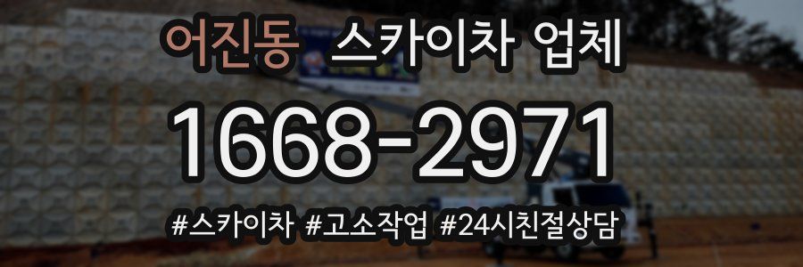 어진동 스카이차 업체