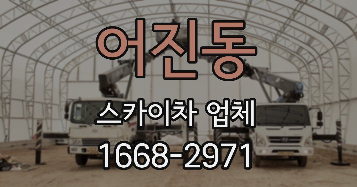 어진동 스카이차 업체