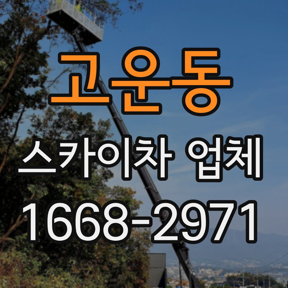 고운동 스카이차 업체