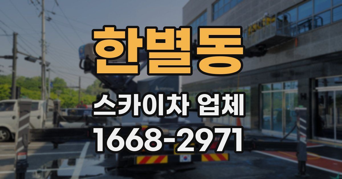 한별동 스카이차 업체