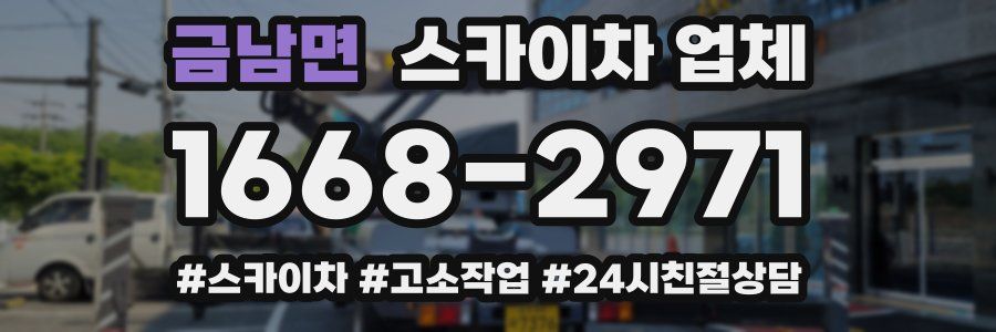 금남면 스카이차 업체