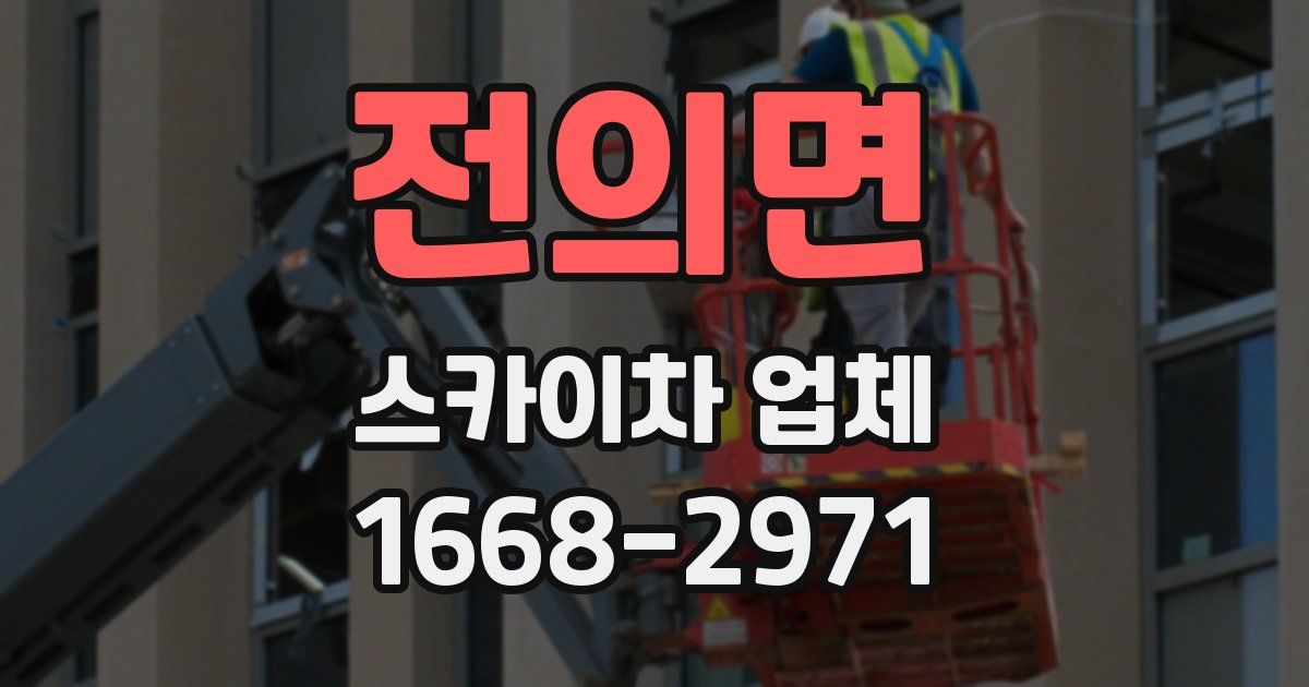 전의면 스카이차 업체
