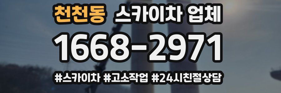 천천동 스카이차 업체
