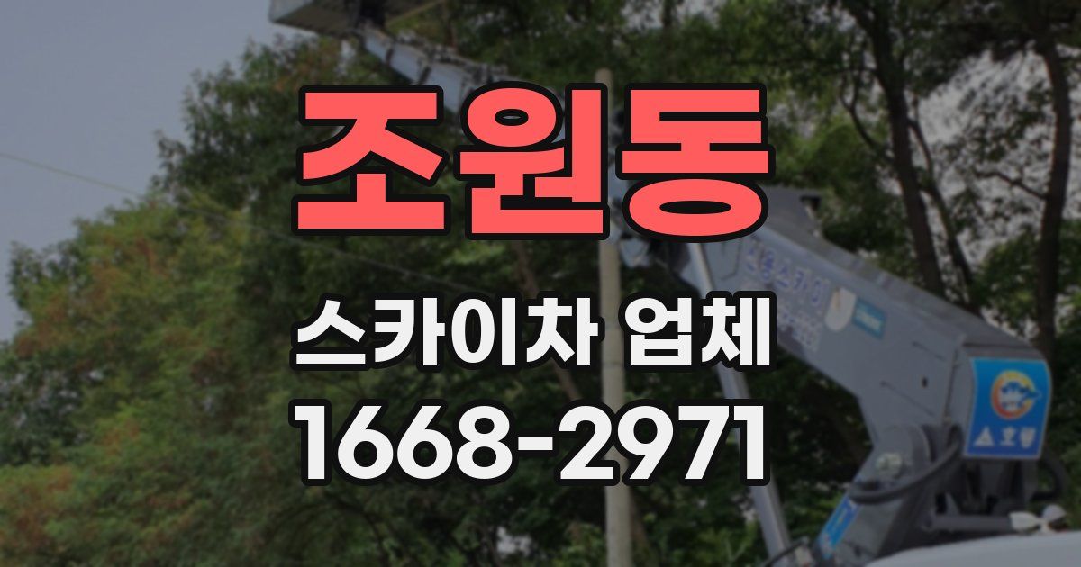 조원동 스카이차 업체