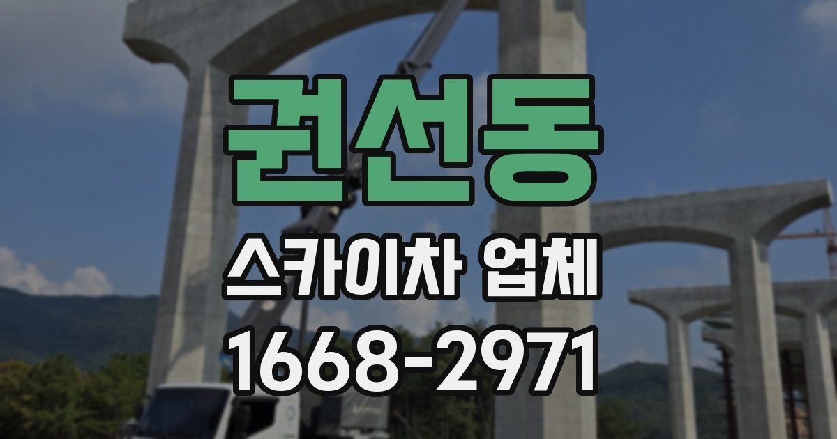 권선동 스카이차 업체