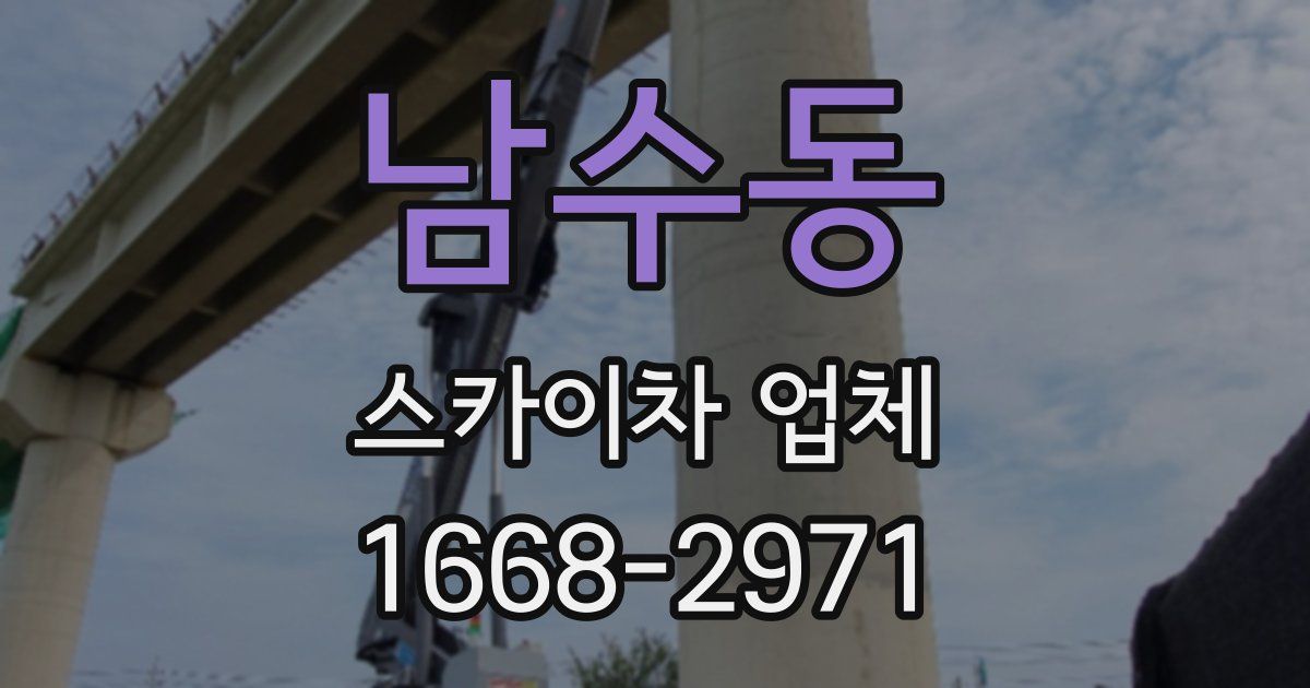 남수동 스카이차 업체
