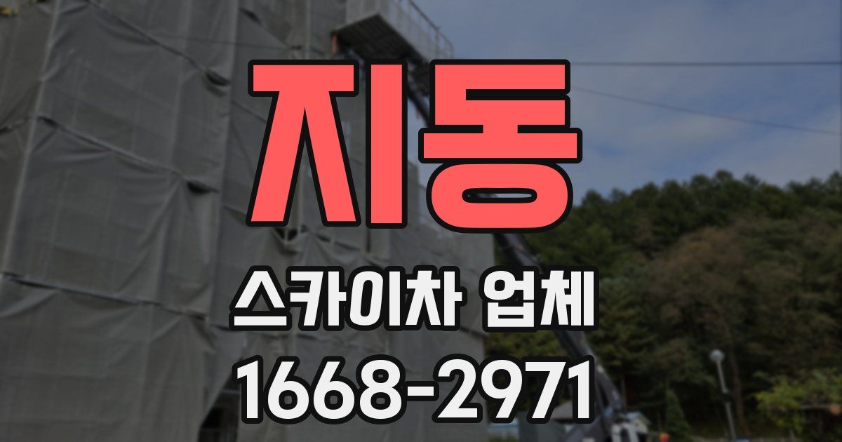지동 스카이차 업체