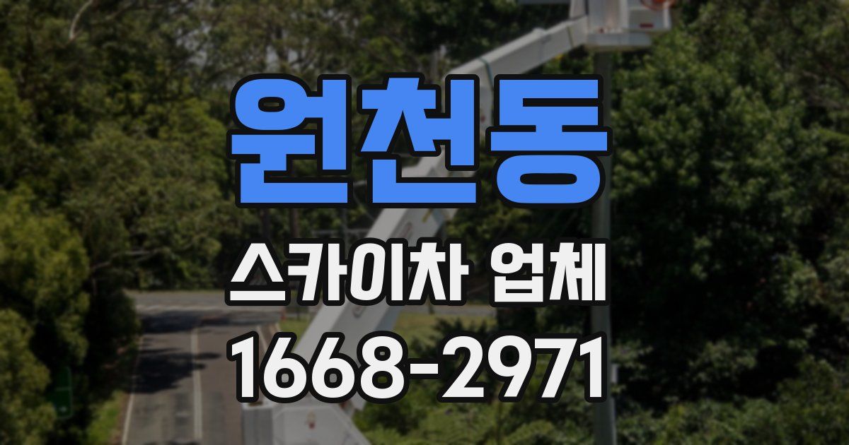 원천동 스카이차 업체