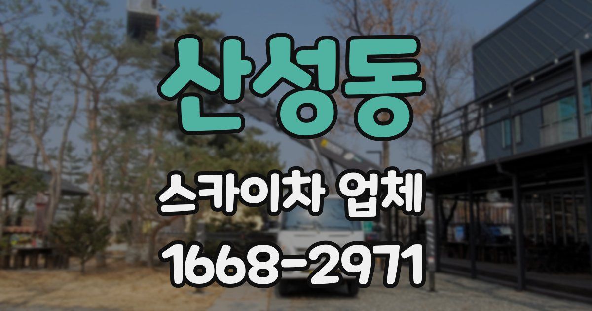 산성동 스카이차 업체