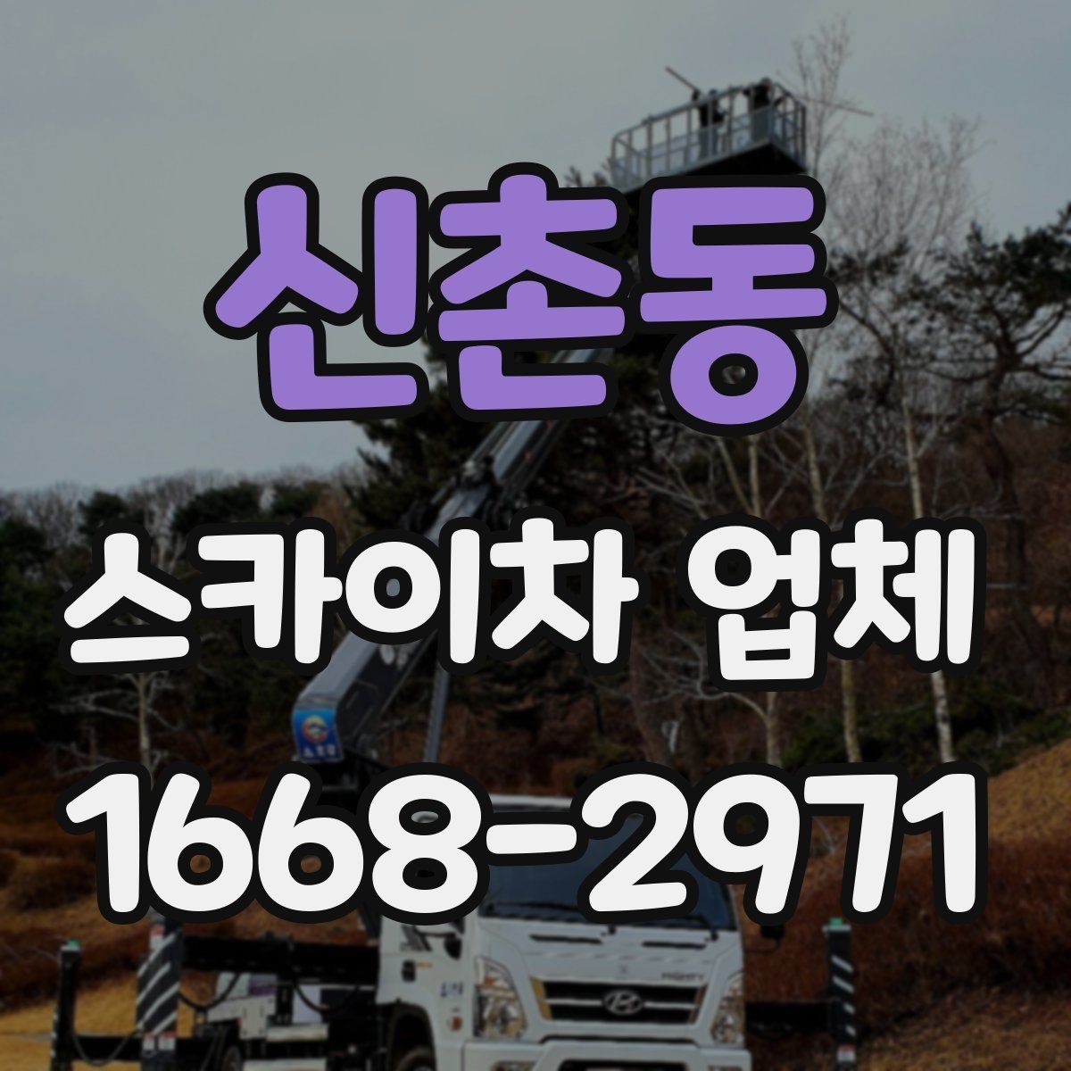 신촌동 스카이차 업체 대여와 기사 포함 서비스 차이