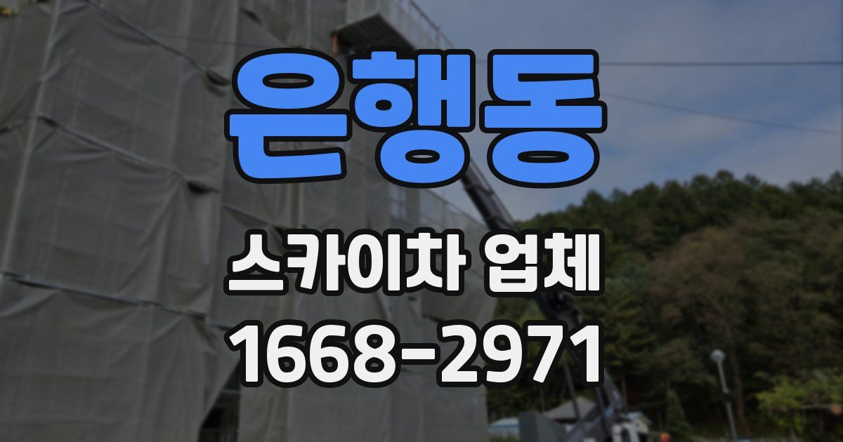 은행동 스카이차 업체