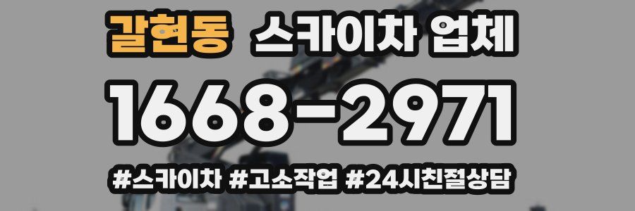 갈현동 스카이차 업체