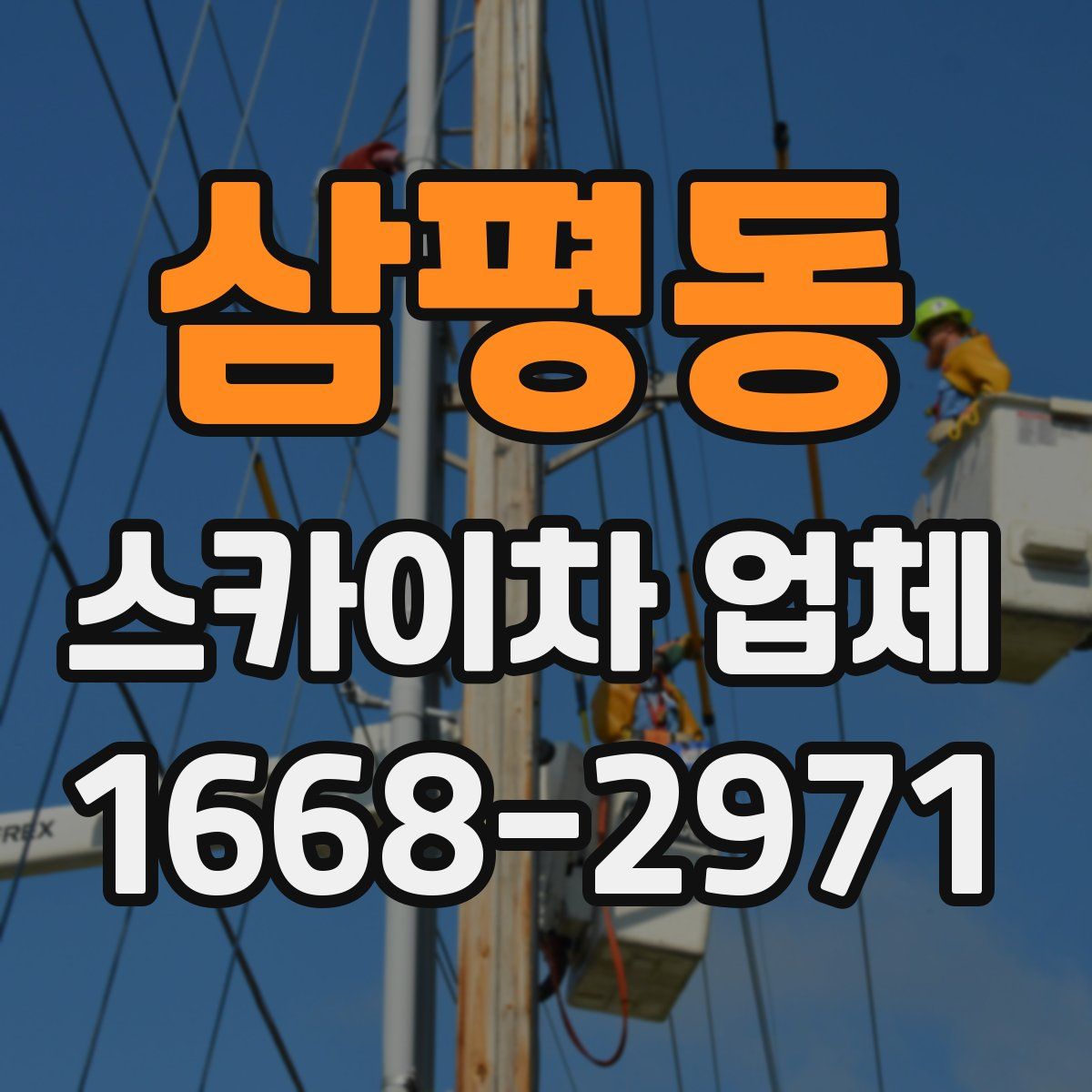 삼평동 스카이차 업체