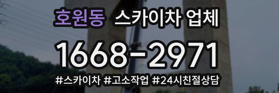 호원동 스카이차 업체