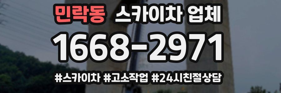 민락동 스카이차 업체